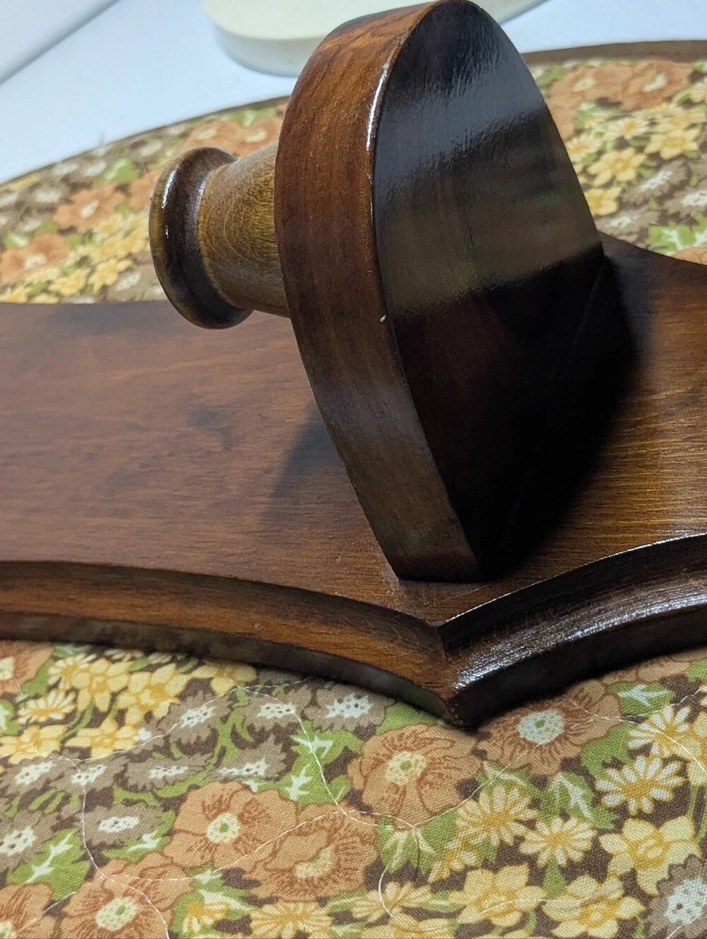 Vintage Wood Wall Sconce  Brown